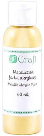 Metaliczna FARBA Akrylowa ZŁOTA 60ml