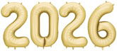 Zestaw Balonów 2026, Złote Satynowe, 86cm