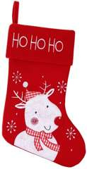 Skarpeta świąteczna Biały renifer, 45,5 cm, 1 szt.