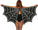 SKRZYDŁA PAJĄKA Czarne Nietoperz 170x80cm