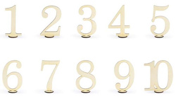 Drewniane numery na stół, 10,5cm