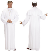 Kostium Strój PAPIEŻ Biała Sutanna Ksiądz, M