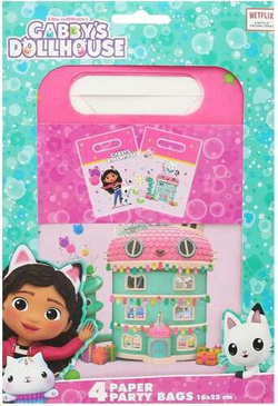 Torebki Prezentowe Papierowe KOCI DOMEK GABI 4szt.