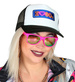 Czapka z Daszkiem I Love 80 Biało Czarna Disco