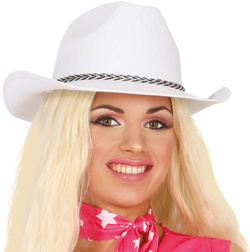 Biały Kapelusz Kowbojski Kowbojka Dallas