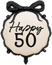 Balon Foliowy Happy 50 URODZINY Kokarda 47x53cm