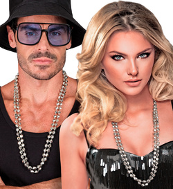 Zestaw Naszyjniki DISCO Koraliki Lata 80, 2szt.