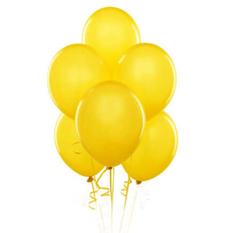 Balony metaliczne 12 cali, 25 szt., żółty