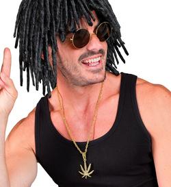 Naszyjnik Wisiorek Złota Zawieszka MARIHUANA Ganja