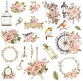 Kształty Papierowe Ozdobne Love Paris DIY 44szt.