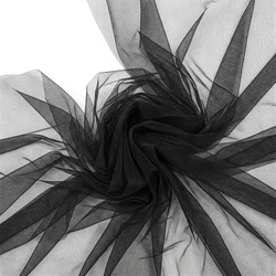 Tiul drobny, siateczka, czarny, 1,5 x 10m