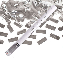 Tuba ze Srebrnym Konfetti Strzelająca Ślub 60cm