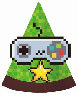 Czapeczki papierowe Game On, 6 szt.