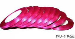 Tasiemka satynowa 6 mm, fuksja