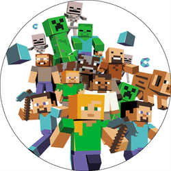Opłatek tortowy 20 cm, Minecraft 1 szt.