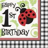 Serwetki "Happy 1st Birthday" Biedronka 16 szt.