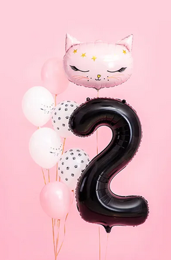 Balon foliowy Cyfra ''2'', 86cm, czarny