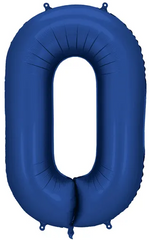 Balon foliowy Cyfra "0" Satyna GRANAT, 86cm, 1szt