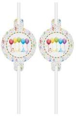 Słomki Rurki Happy Birthday 4 szt.