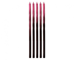 Świeczki Świderki Ombre czerwono-czarne, 15cm 5sz