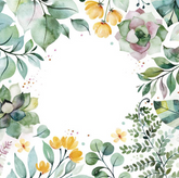 Serwetki Papierowe Kwiaty Liście 33x33cm 20szt.