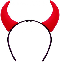 Opaska Czerwone Rogi Diabła Diablica Halloween