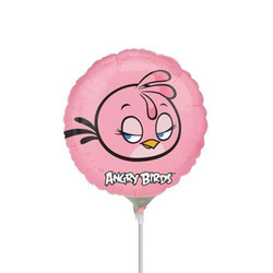 Balon foliowy Angry Birds Pink 23 cm, 1 szt.