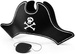 Czapka Pirata z opaską na oko, 14cm