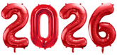 Zestaw Balonów 2026, czerwone, 86cm