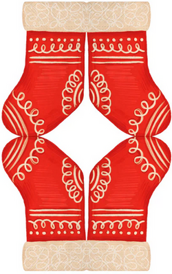 Serwetki Świąteczne SKARPETKI 20,6x33cm 10szt.