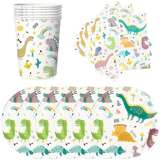 Zestaw Dinozaur Talerzyki, Kubeczki, Serwetki