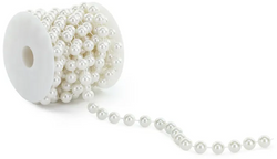 Sznur Pereł PERŁY na Szpuli Białe Perłowe 5m