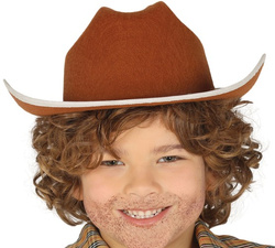 KAPELUSZ Brązowy KOWBOJSKI Szeryfa Western 