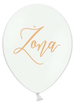 Balony Żona, Pastel Pure White, 30 cm, 1 szt.