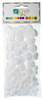 Pompony akrylowe białe i opalizujące mix, 85 szt.