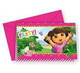 Zaproszenia "Dora's Adventures" 6 szt.