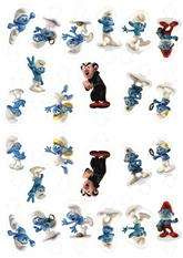 Figurki na babeczki, Smerfy 1 kpl.