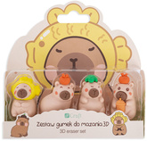Zestaw Gumek GUMKI DO MAZANIA 3D KAPIBARA 4szt.