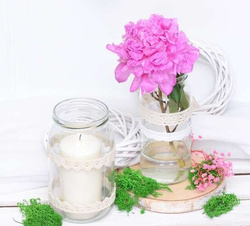 Tasiemki KORONKI BAWEŁNIANE Ozdobne KREMOWE 4x1m