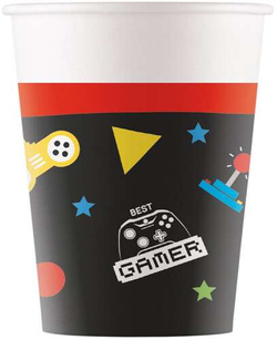 Kubeczki Papierowe GRA Konsola Gaming 200ml 8szt.