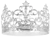 Dekoracja Ozdoba Tort Ciasto SREBRNA KORONA 10cm
