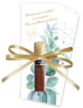 Bileciki Podziekowanie Merci IHS Komunia 5 szt.