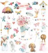 Naklejki Dekoracyjne z Brokatem Pastelowe 28szt.