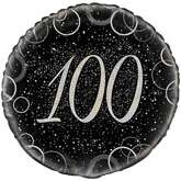 Balon foliowy 18” na 100 urodziny Srebrny 1 szt.