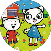 Opłatek tortowy 14 cm, Kotka Kici Kici 1 szt.