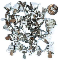 Dzwoneczki Metalowe Srebrne Zawieszki Mix 30szt.