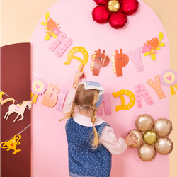 Baner Happy Birthday KONIKI Urodziny 245x22,5cm 
