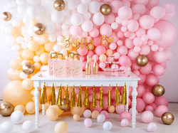 Balony Pastelowe Białe Urodziny 12cm 25szt.