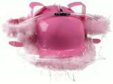 Kask różowy z futerkiem, 1 szt.