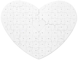 Księga gości puzzle - Serce, 45x35,5cm